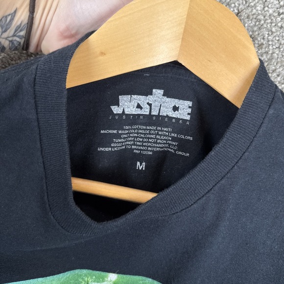 Justin Bieber 2022 Justice World Tour T-Shirt Double Sided‎ Music Adult Medium - Picture 5 of 5